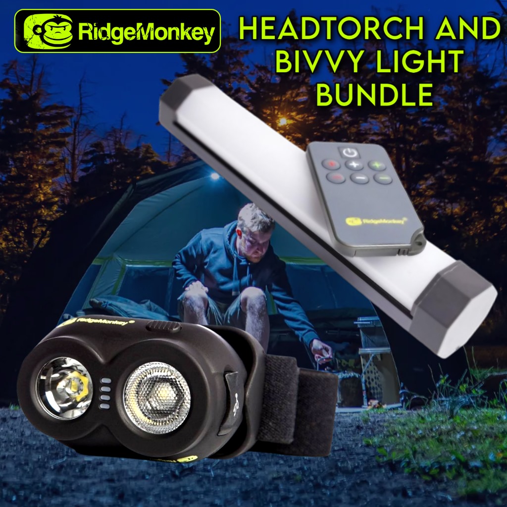 Ridgemonkey Head Torch & Bivvy Lite Bundle